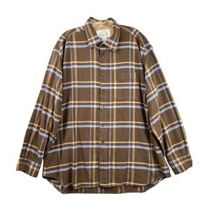 Alaska 1959 Wilderness Gear Mens Flannel Shirt Brown Plaid XL